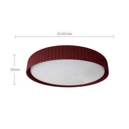Brilagi - Plafoniera LED LUCIA LED/24W/230V Ø 31 cm rossa