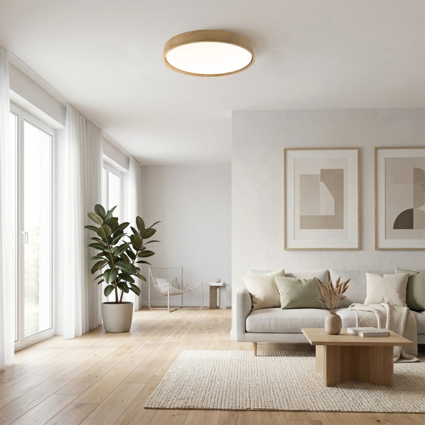 Brilagi - Plafoniera LED MANAROLA PLAIN 36W/230V/3000K Ø 48 cm rovere