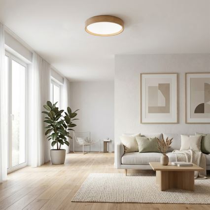 Brilagi - Plafoniera LED MANAROLA PLAIN LED/24W/230V 4000K Ø 41 cm rovere