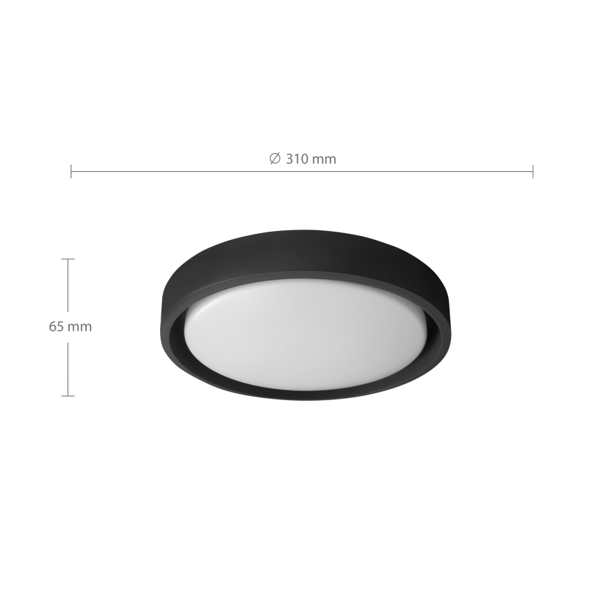 Brilagi - Plafoniera LED MATTEO LED/24W/230V Ø 31 cm nero