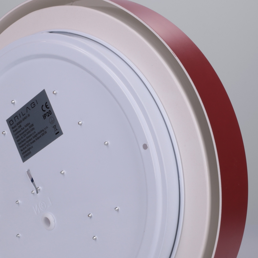 Brilagi - Plafoniera LED MATTEO LED/24W/230V Ø 31 cm rossa