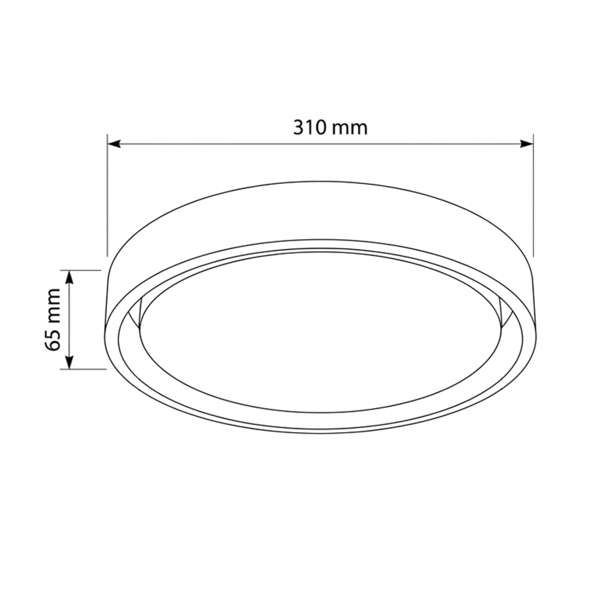 Brilagi - Plafoniera LED MATTEO LED/24W/230V Ø 31 cm rossa