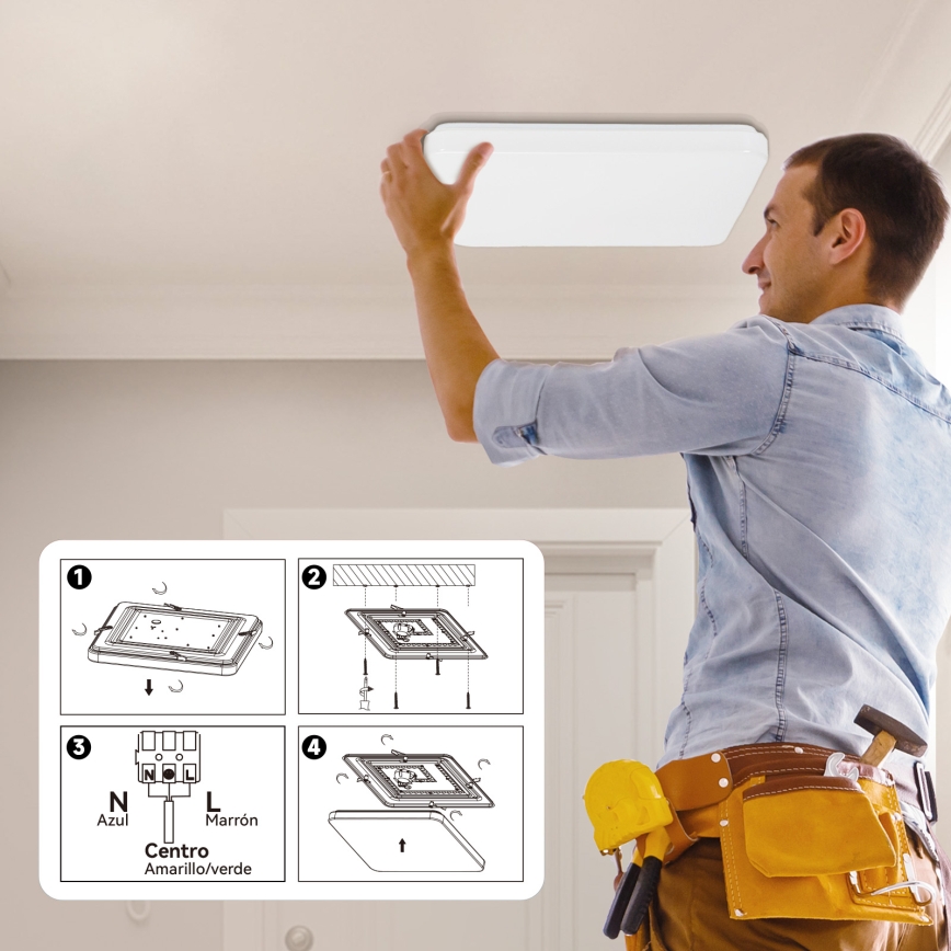 Brilagi - Plafoniera LED MILKY WAY LED/24W/230V 3000K 37x37 cm