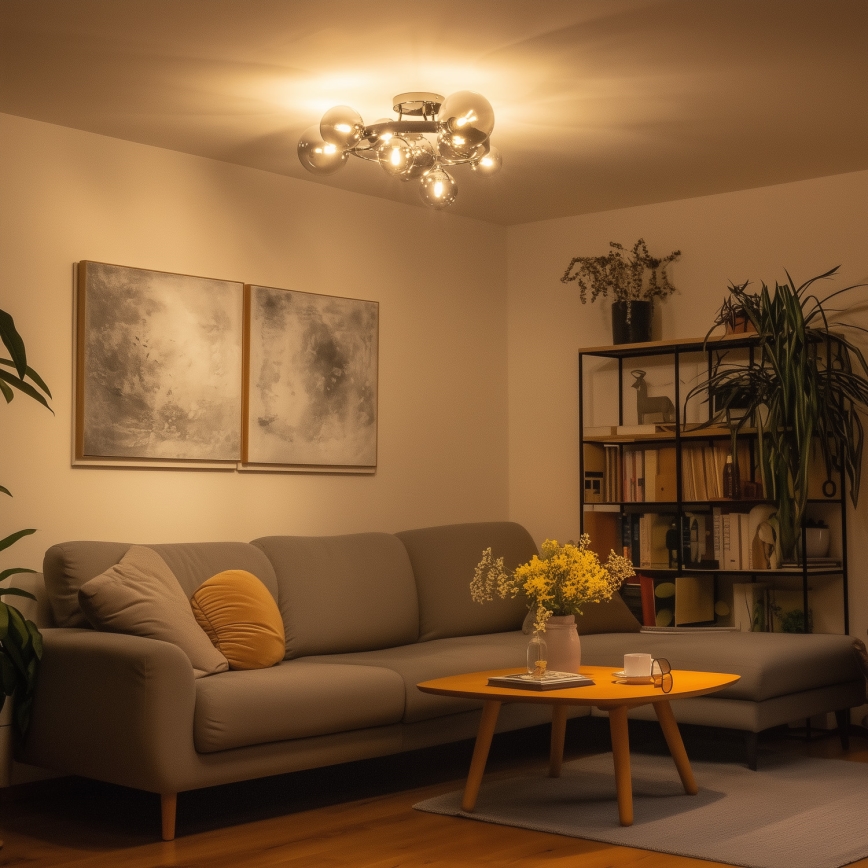 Brilagi - Plafoniera LED MILLA 10xG9/3W/230V nero cromato/fumé