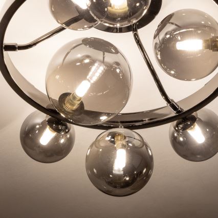 Brilagi - Plafoniera LED MILLA 10xG9/3W/230V nero cromato/fumé