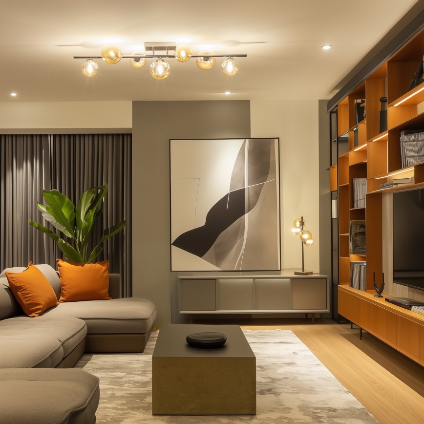 Brilagi - Plafoniera LED MILLA 7xG9/3W/230V nero cromato/oro