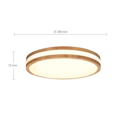 Brilagi - Plafoniera LED MOLINA LED/24W/230V quercia diametro 29 cm