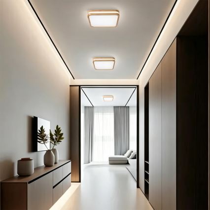 Brilagi - Plafoniera LED MOLINA SQUARE LED/32W/230V 3000/4000/6000K rovere 30x30 cm