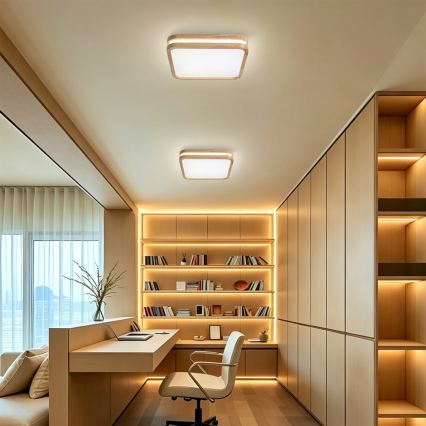 Brilagi - Plafoniera LED MOLINA SQUARE LED/32W/230V 3000/4000/6000K rovere 30x30 cm