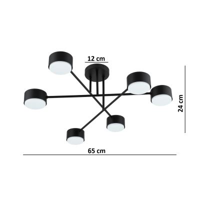 Brilagi - Plafoniera LED MONO 6xGX53/30W/230V nera