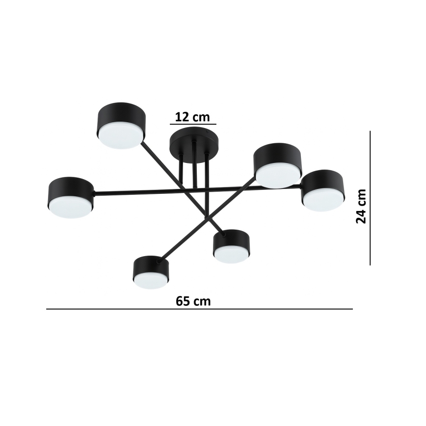 Brilagi - Plafoniera LED MONO 6xGX53/30W/230V nera