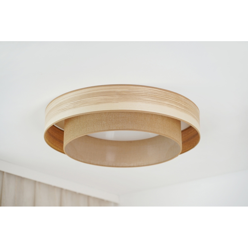 Brilagi - Plafoniera LED MONTANA BOHO LED/26W/230V diametro 60 cm marrone