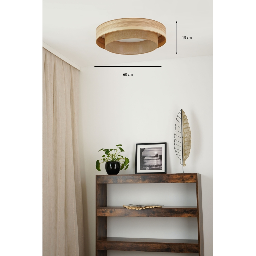 Brilagi - Plafoniera LED MONTANA BOHO LED/26W/230V diametro 60 cm marrone