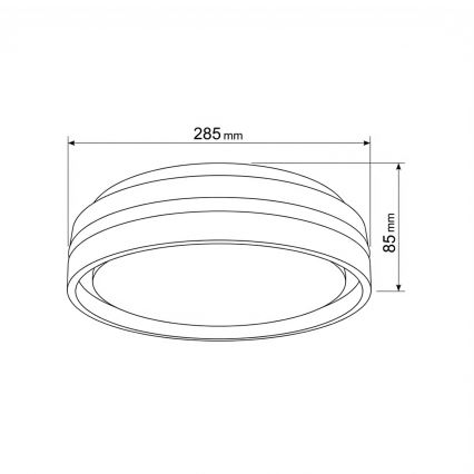 Brilagi - plafoniera LED NAOMI LED/24W/230V Ø 28,5 cm nero
