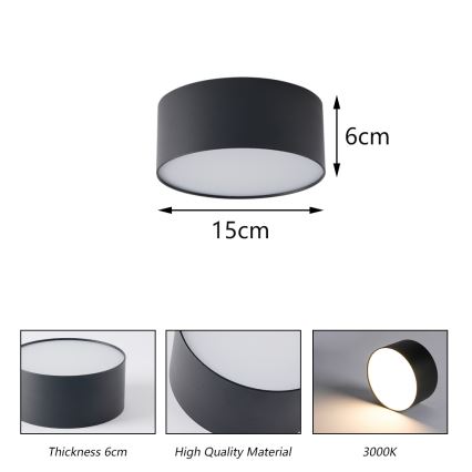 Brilagi - Plafoniera LED per bagno FORIS LED/20W/230V, diam. 15 cm, bianca, IP44
