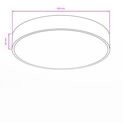 Brilagi - Plafoniera LED da bagno POOL LED/36W/230V 3000/4000/5500K Ø 40 cm IP54 bianco
