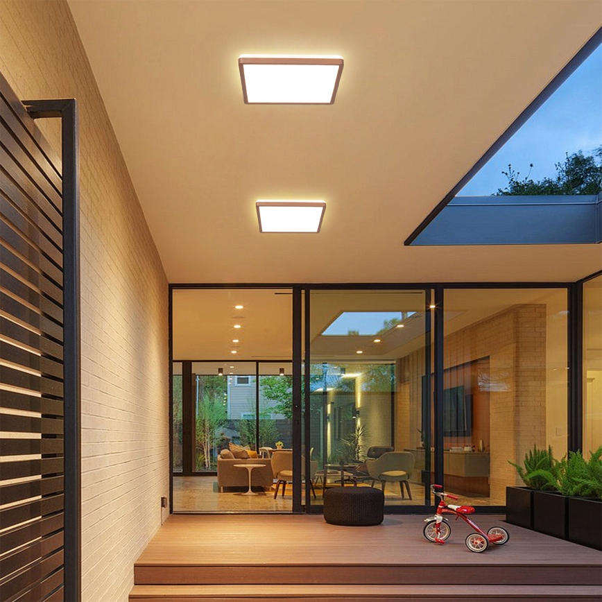 Brilagi - Plafoniera da soffitto per bagno ULTRA SLIM a LED 18W/230V 30x30 cm oro rosa IP54