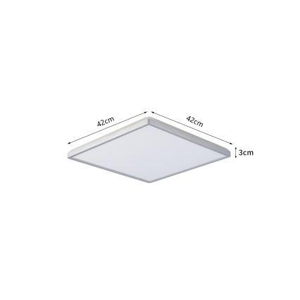 Brilagi - Lampada da soffitto LED per bagno ULTRA SLIM LED/24W/230V 42x42 cm finitura argento IP54