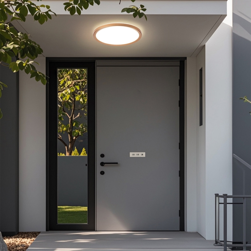 Brilagi - Plafoniera da bagno ULTRA SLIM LED/24W/230V Ø 42 cm oro rosa IP54