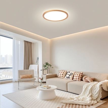 Brilagi - Plafoniera da bagno ULTRA SLIM LED/24W/230V Ø 42 cm oro rosa IP54