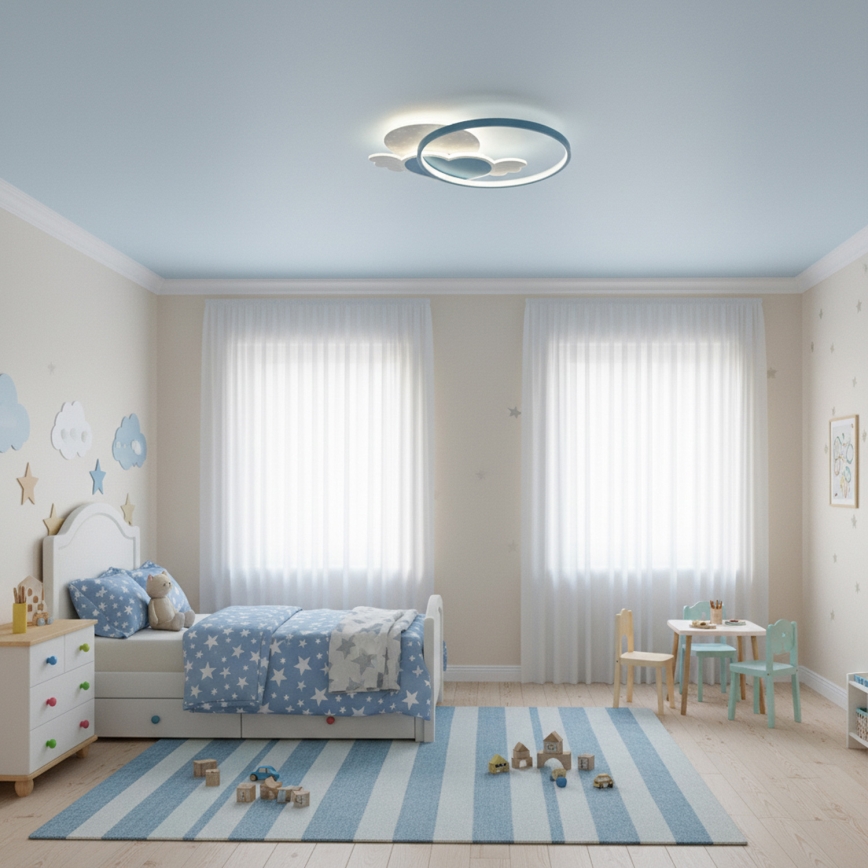 Brilagi - Plafoniera LED per bambini LOVE LED/48W/230V 3000/4500/6000K blu