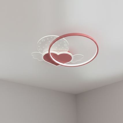 Brilagi - Plafoniera LED per bambini LOVE LED/48W/230V 3000/4500/6000K rosa