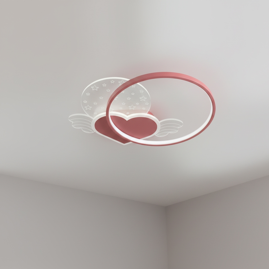 Brilagi - Plafoniera LED per bambini LOVE LED/48W/230V 3000/4500/6000K rosa