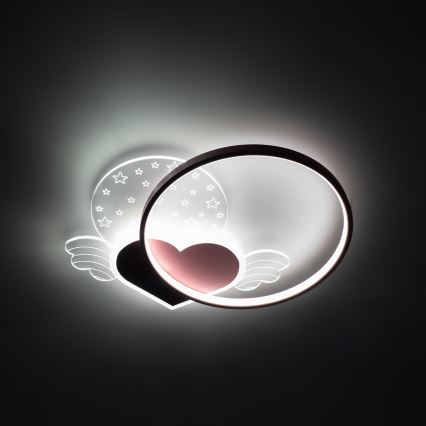 Brilagi - Plafoniera LED per bambini LOVE LED/48W/230V 3000/4500/6000K rosa