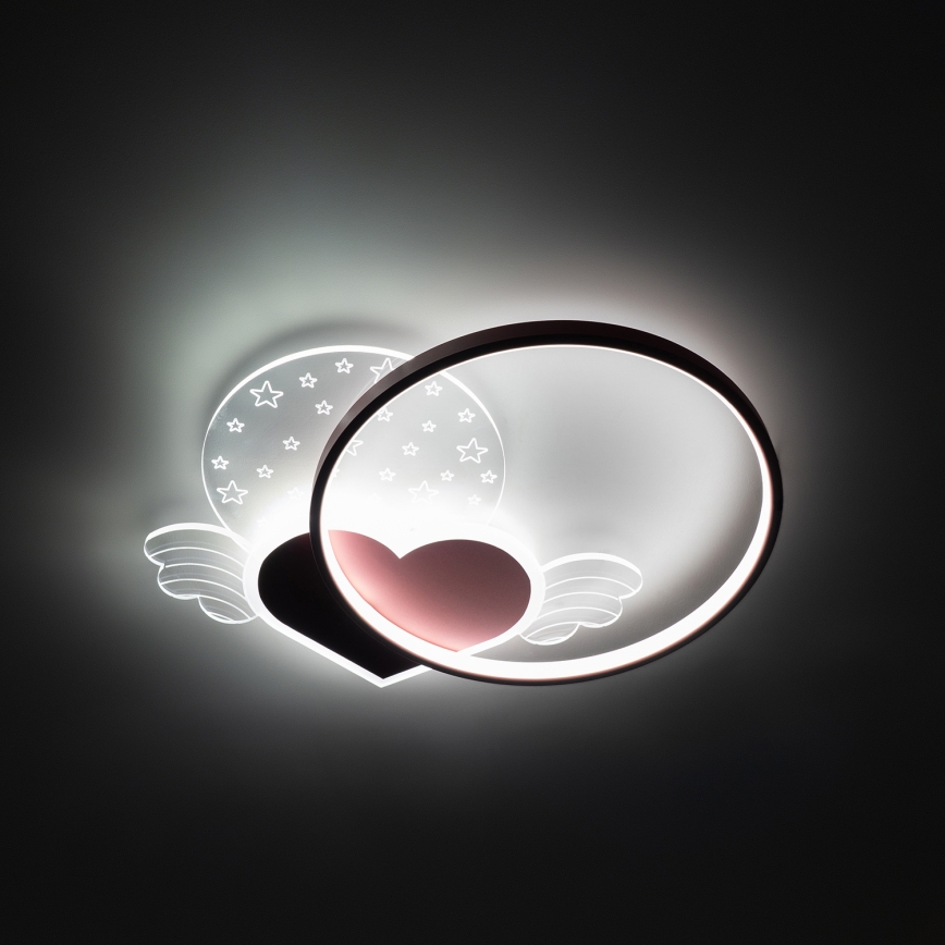 Brilagi - Plafoniera LED per bambini LOVE LED/48W/230V 3000/4500/6000K rosa
