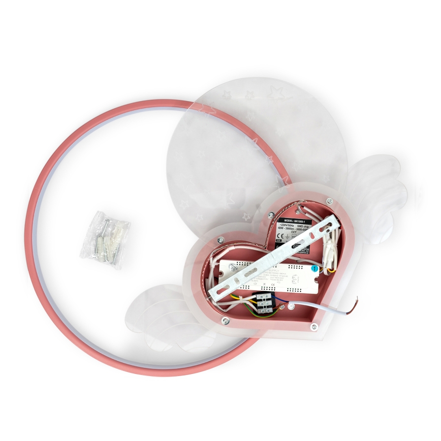 Brilagi - Plafoniera LED per bambini LOVE LED/48W/230V 3000/4500/6000K rosa