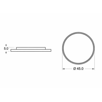 Brilagi - Plafoniera LED per bambini PIGGY LED/70W/230V 3000/4500/6000K Ø 45 cm