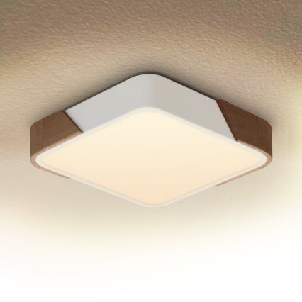Brilagi - Plafoniera LED PILANA LED/24W/230V rovere/bianco 32x32 cm