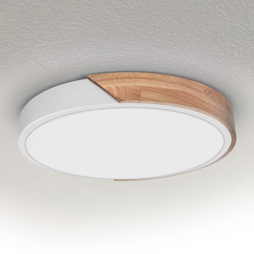 Brilagi - Plafoniera LED PILANA LED/24W/230V rovere/bianco Ø 30 cm