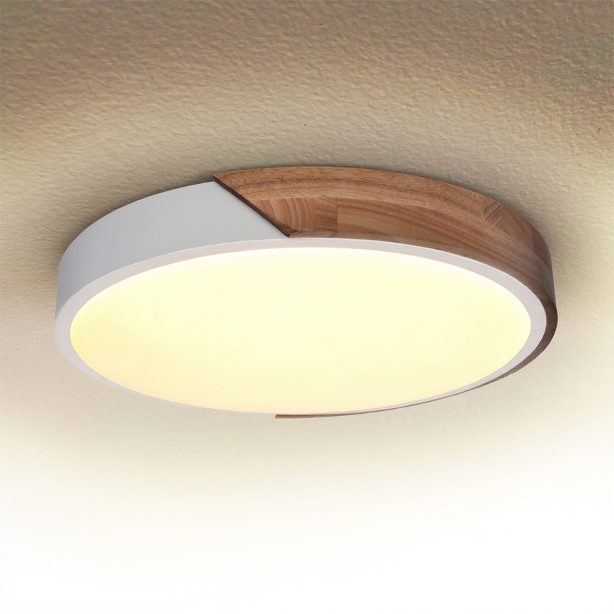 Brilagi - Plafoniera LED PILANA LED/24W/230V rovere/bianco Ø 30 cm