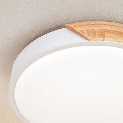 Brilagi - Plafoniera LED PILANA LED/24W/230V rovere/bianco Ø 30 cm