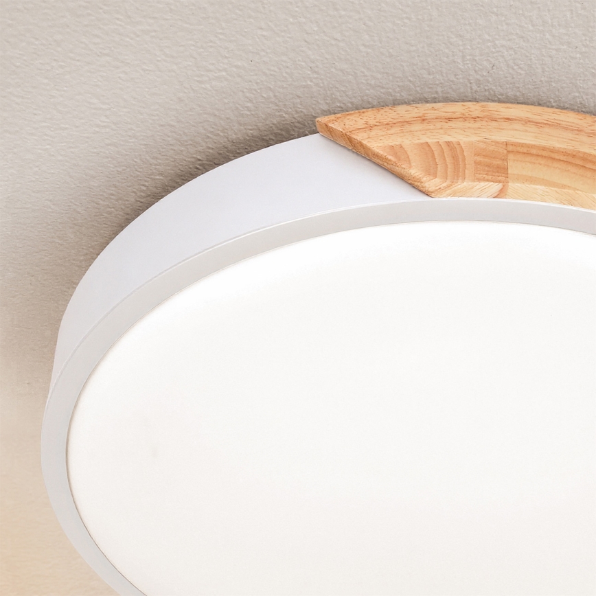 Brilagi - Plafoniera LED PILANA LED/24W/230V rovere/bianco Ø 30 cm