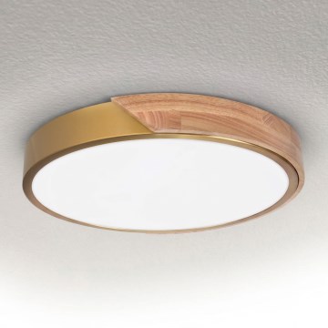 BRILAGI - Plafoniera LED PILANA LED/24W/230V rovere/oro Ø 30 cm
