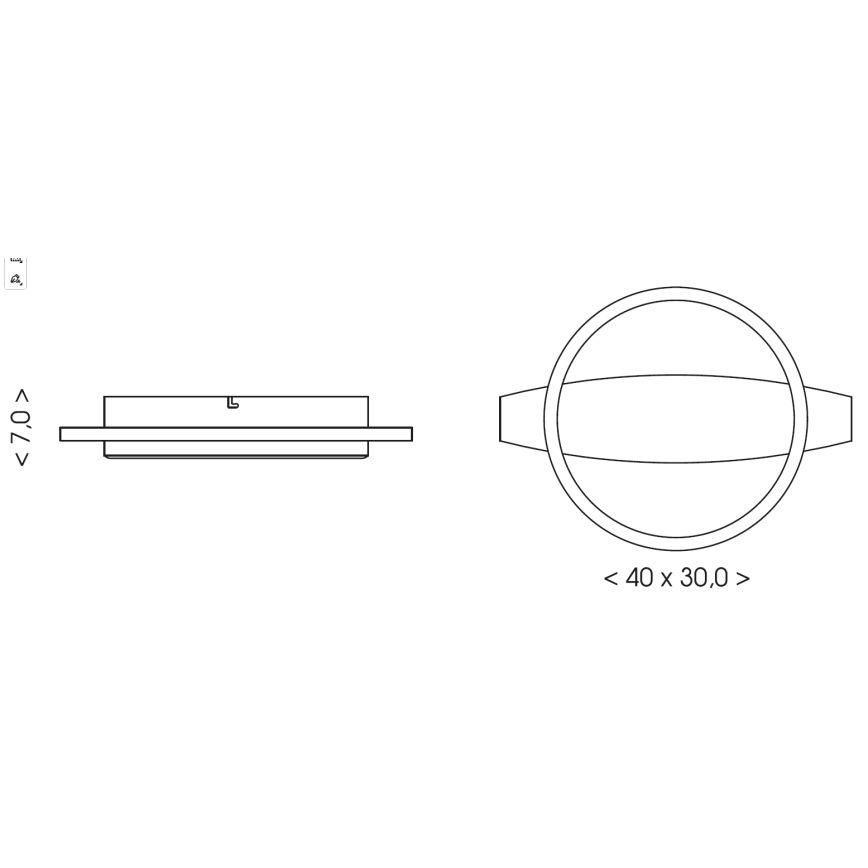 Brilagi - Plafoniera LED PLANK 16W 230V 4000K 30x40 cm, finitura in legno
