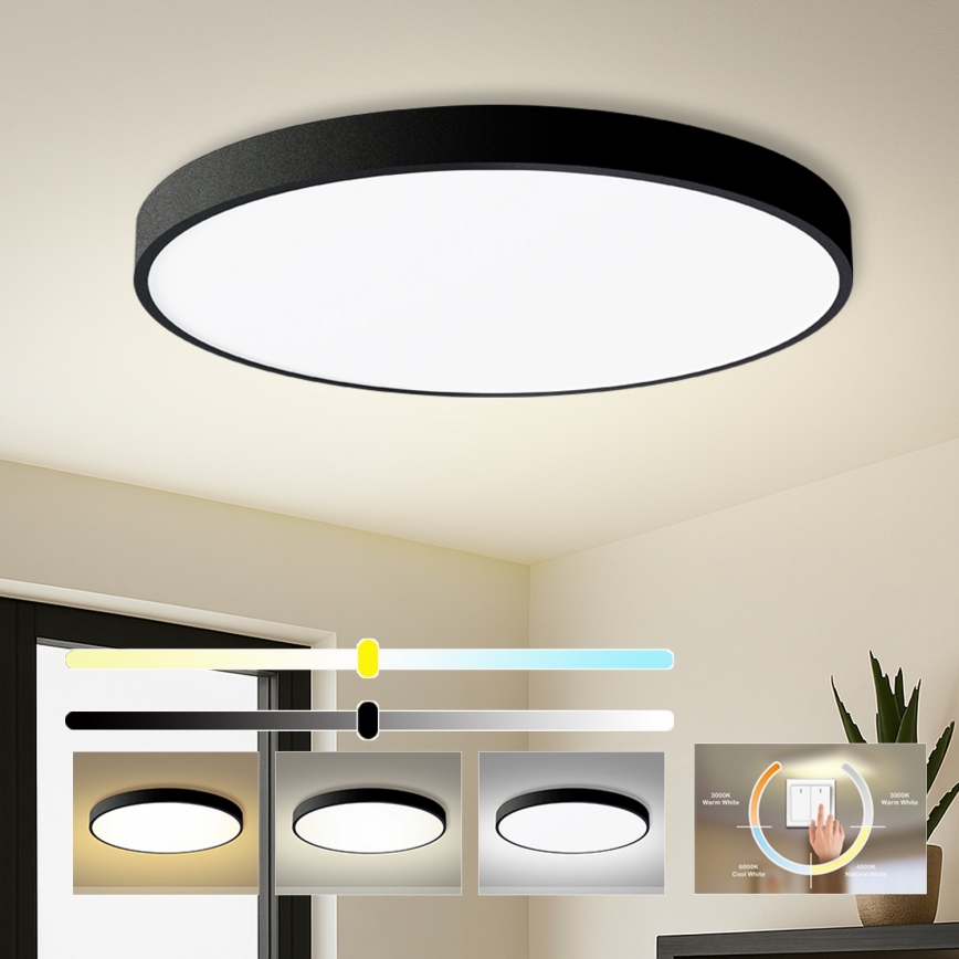 Brilagi - Plafoniera LED POOL/128W/230V 3000/4500/6000K Ø 100 cm nera