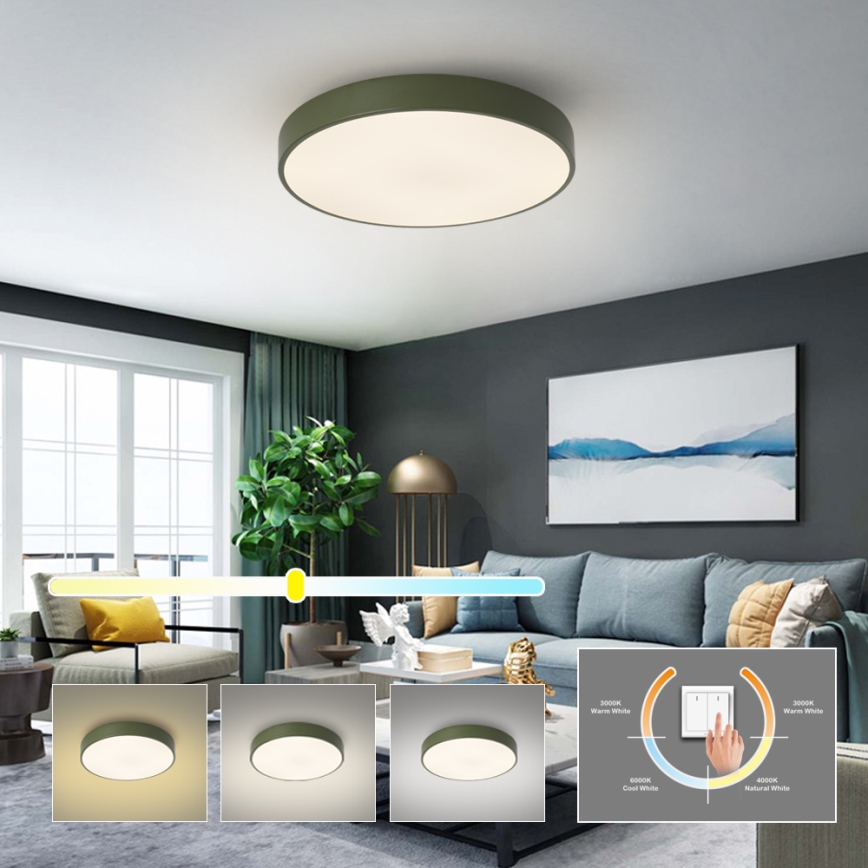 Brilagi - Plafoniera LED POOL LED/60W/230V 3000/4000/6000K Ø 50 cm verde