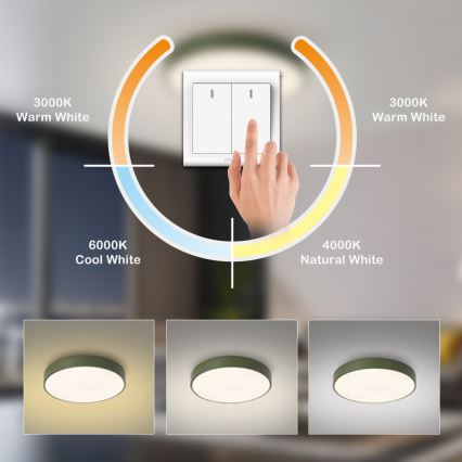 Brilagi - Plafoniera LED POOL LED/60W/230V 3000/4000/6000K Ø 50 cm verde
