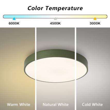 Brilagi - Plafoniera LED POOL LED/60W/230V 3000/4000/6000K Ø 50 cm verde