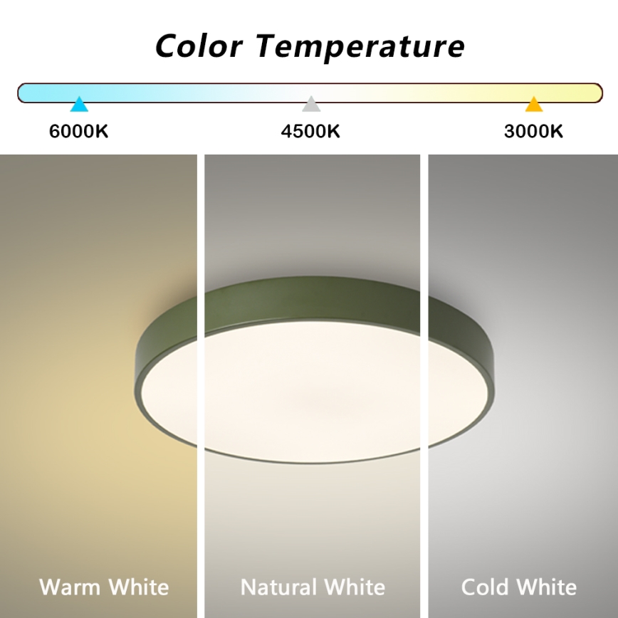 Brilagi - Plafoniera LED POOL LED/60W/230V 3000/4000/6000K Ø 50 cm verde