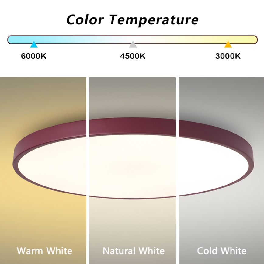 Brilagi - Plafoniera LED POOL LED/100W/230V 3000/4000/6000K diam. 80 cm bordeaux