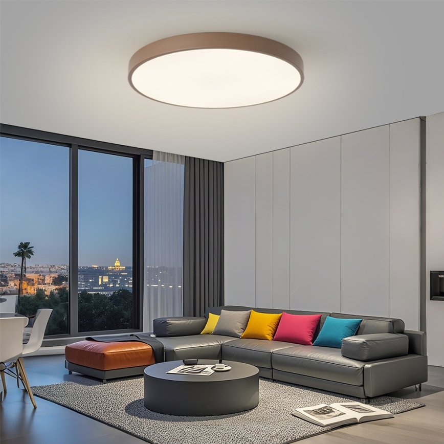 Brilagi - Plafoniera LED POOL 100W/230V 3000/4000/6000K Ø 80 cm marrone