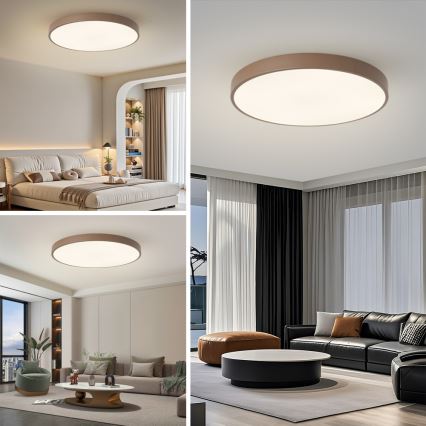 Brilagi - Plafoniera LED POOL 100W/230V 3000/4000/6000K Ø 80 cm marrone