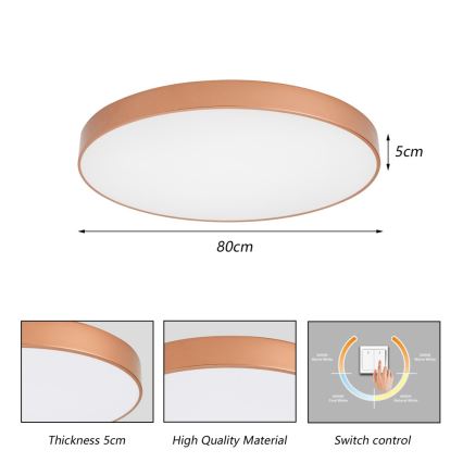 Brilagi - Plafoniera LED POOL LED/100W/230V 3000/4000/6000K Ø 80 cm bronzo