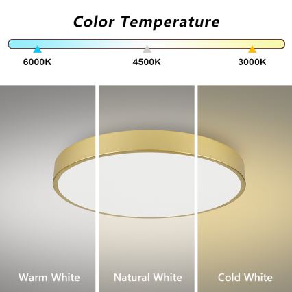 Brilagi - Plafoniera a LED POOL LED/100W/230V 3000/4000/6000K Ø 80 cm dorata