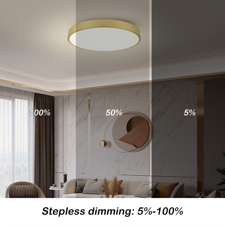 Brilagi - Plafoniera a LED POOL LED/100W/230V 3000/4000/6000K Ø 80 cm dorata