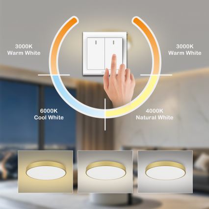 Brilagi - Plafoniera LED POOL LED/100W/230V 3000/4500/6000K diam. 80 cm dorata